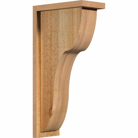 Ekena Millwork Carmel Rough Sawn Corbel w/Backplate, Western Red Cedar, 6"W x 12"D x 24"H COR06X12X24CAR01RWR